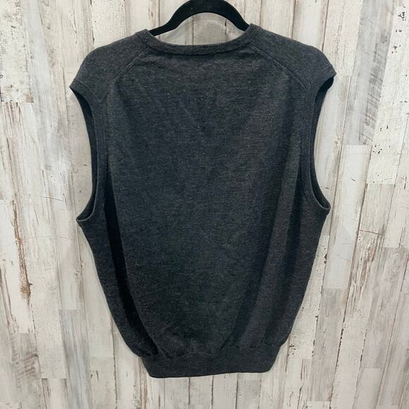 Peter Millar Gray 100% Extra Fine Merino Wool Sweater Vest Champion Hills Large - Picture 5 of 8